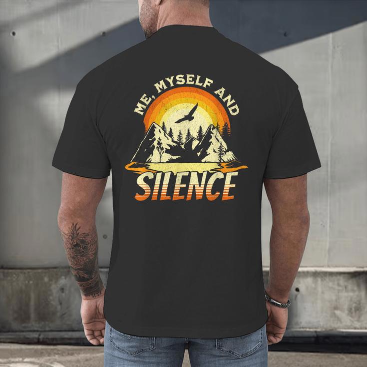 Introvert Relaxation Me Myself And Silence Mountain Vacation Men's Back Print T-Shirt