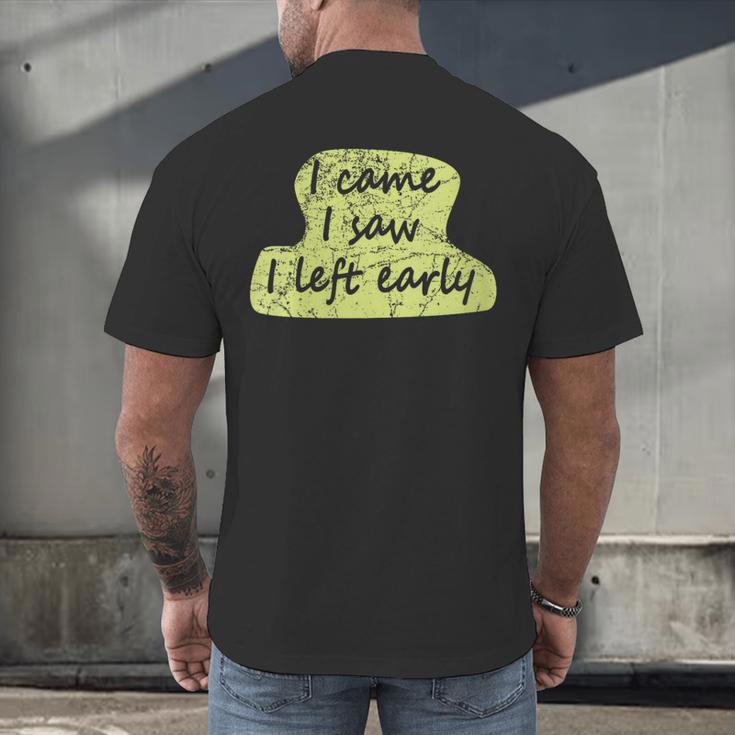 Introvert Shy Person Joke Anti-Social Quote Men's Back Print T-Shirt