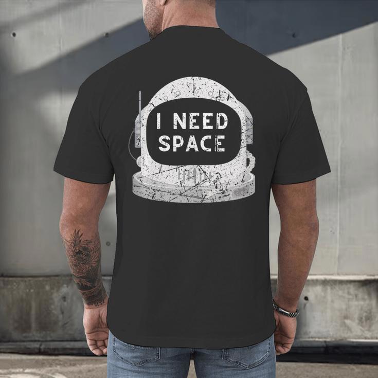 Introvert Space Helmet I Need Space Men Women Men's Back Print T-Shirt