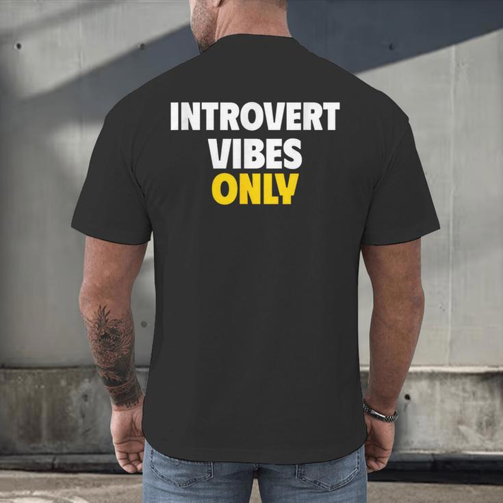 Introvert Vibes Only Men's Back Print T-Shirt Introvert Vibes Only Men's Back Print T-Shirt