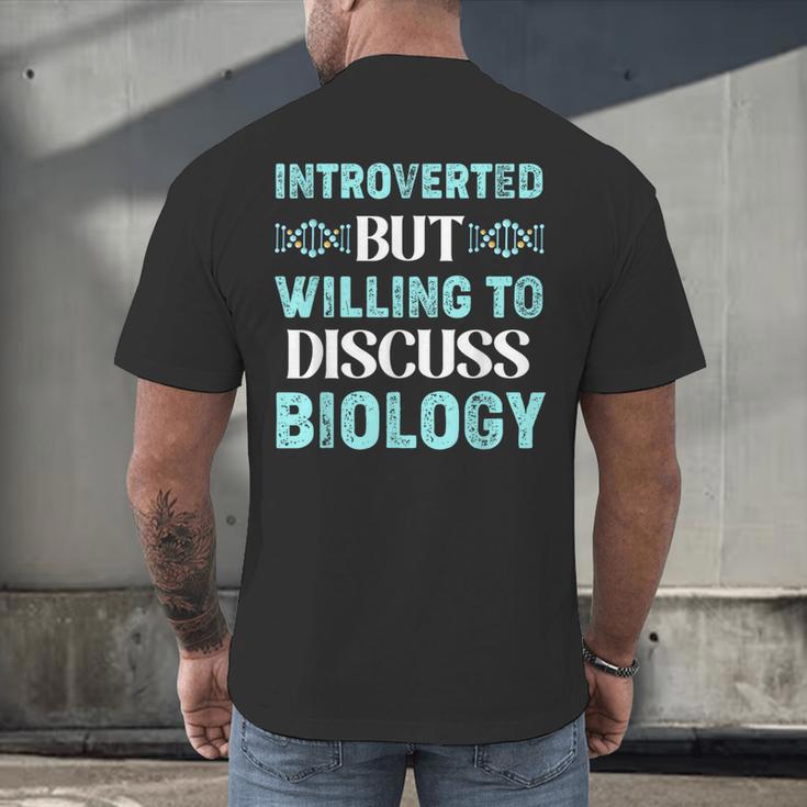 Introverted Biology Science Biologist Introverts Men's Back Print T-Shirt Introverted Biology Science Biologist Introverts Men's Back Print T-Shirt