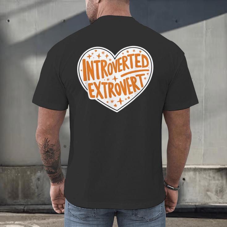 Introverted Extrovert People Hater Calm Peace Lover Men's Back Print T-Shirt Introverted Extrovert People Hater Calm Peace Lover Men's Back Print T-Shirt