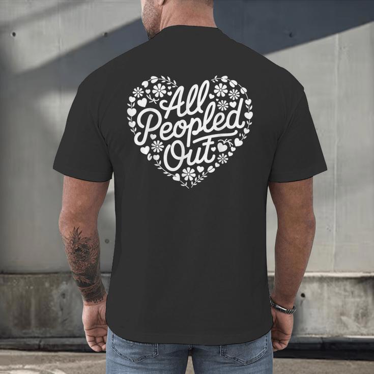 Introverted All Peopled Out Men's Back Print T-Shirt Introverted All Peopled Out Men's Back Print T-Shirt