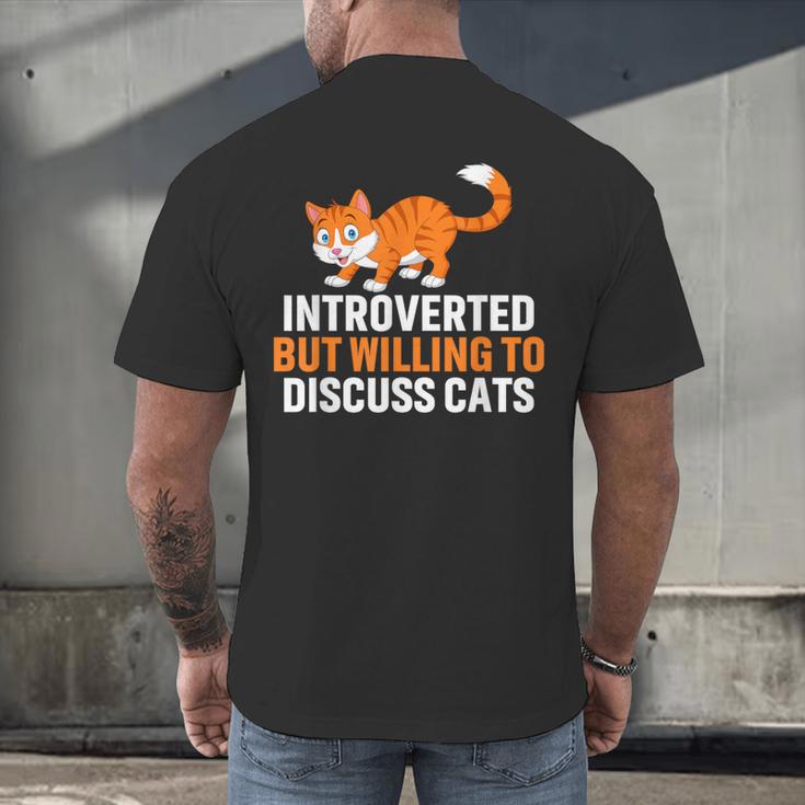 Introverts Cat Lover Introvert Antisocial Cats Anti Social Men's Back Print T-Shirt