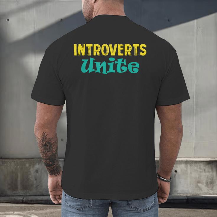 Introverts Unite I Introvert Men's Back Print T-Shirt Introverts Unite I Introvert Men's Back Print T-Shirt