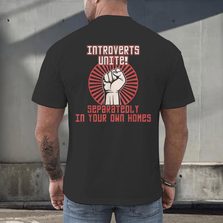 Introverts Unite Introverting Introverts At Home Men's Back Print T-Shirt Introverts Unite Introverting Introverts At Home Men's Back Print T-Shirt
