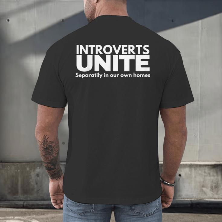 Introverts Unite Men's Back Print T-Shirt Introverts Unite Men's Back Print T-Shirt