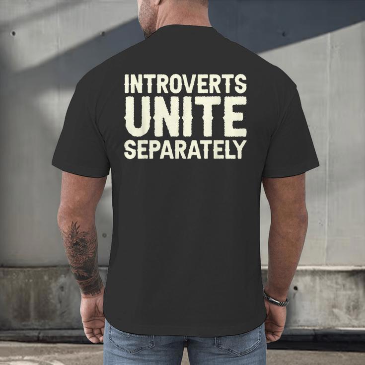 Introverts Unite Separately I Introvert Men's Back Print T-Shirt Introverts Unite Separately I Introvert Men's Back Print T-Shirt