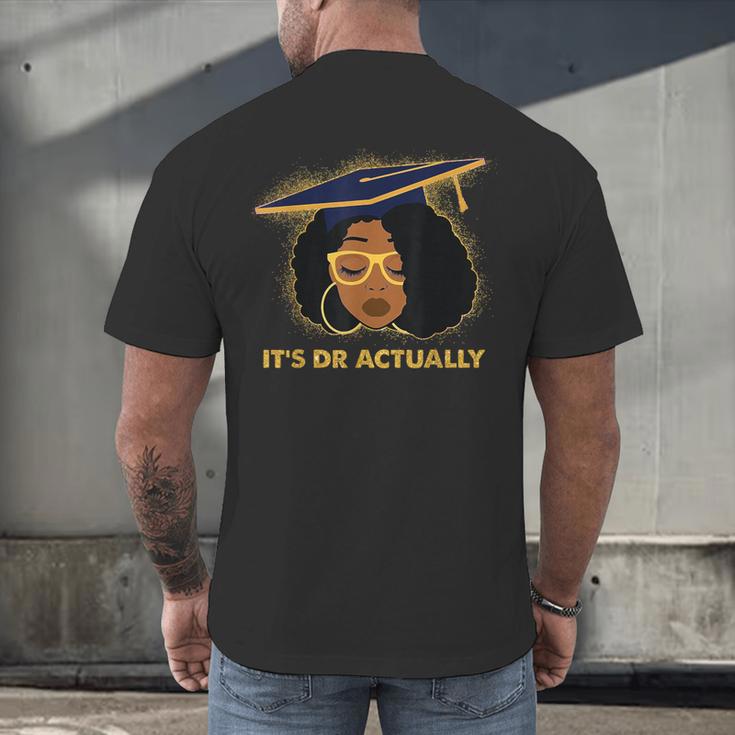 Its Doctor Actually Graduation Healthcare Afro Women Men's Back Print T-Shirt