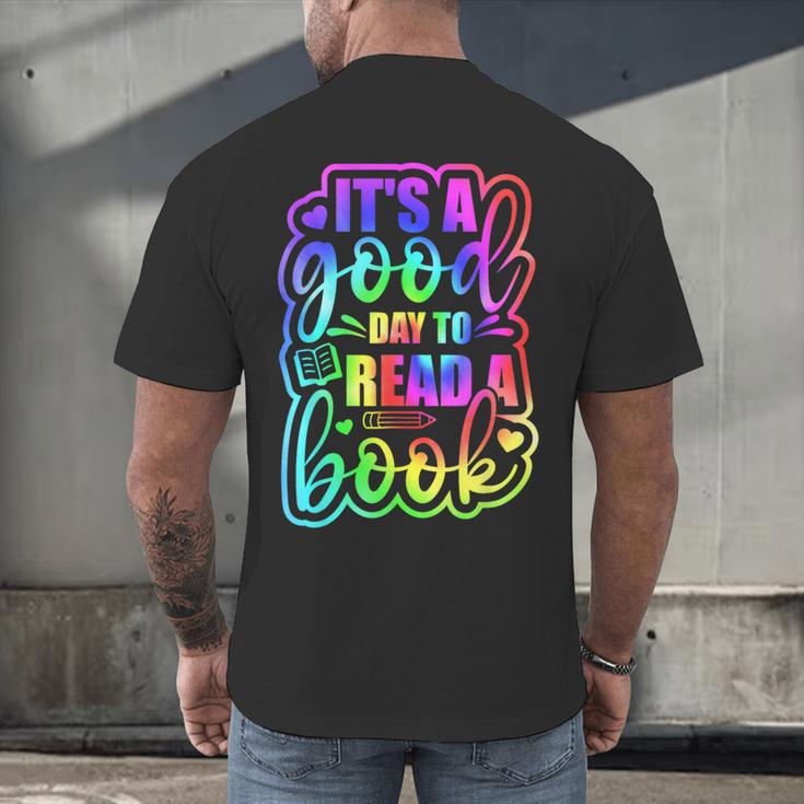 Its A Good Day To Read Book Kids Boys Girls Reading Graphic Men's Back Print T-Shirt