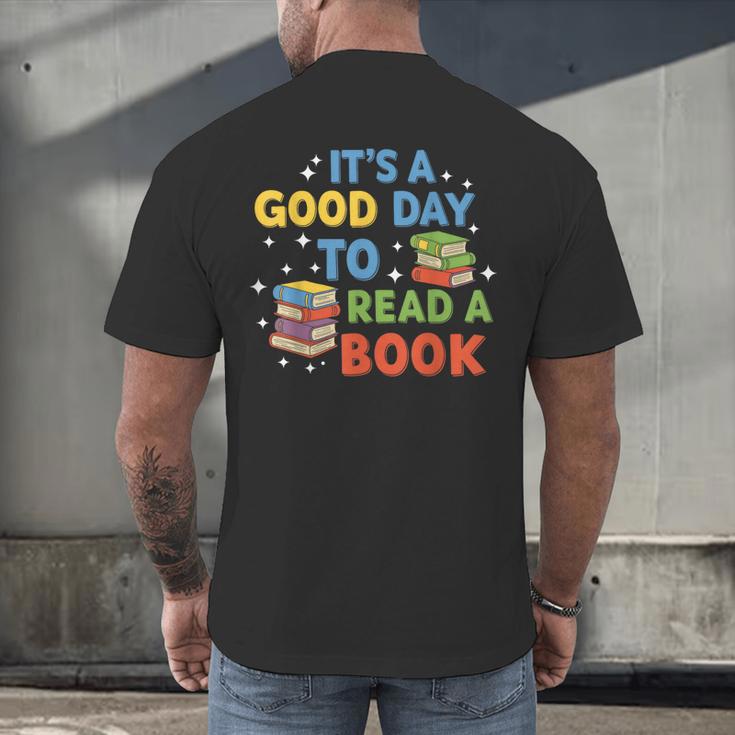 It's a Good Day To Read A Book Lovers Men Women Kids Men's Back Print T-Shirt It's a Good Day To Read A Book Lovers Men Women Kids Men's Back Print T-Shirt