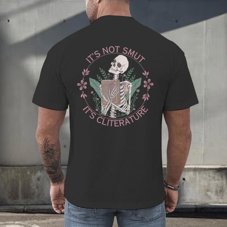 It's Not Smut It's Literature Dark Romance Smut Book Lover Men's Back Print T-Shirt