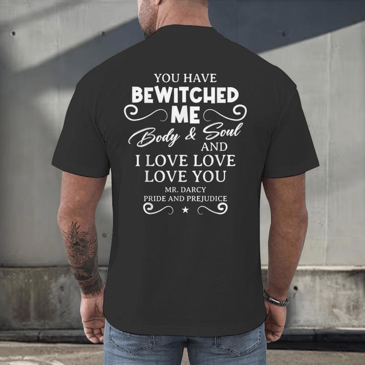 Jane Austen Pride And Prejudice Book Club Men's Back Print T-Shirt