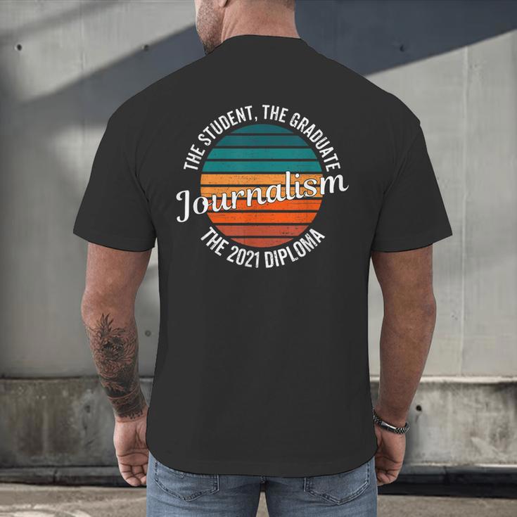 Journalism Graduation Senior Graduate Senioritis College Men's Back Print T-Shirt
