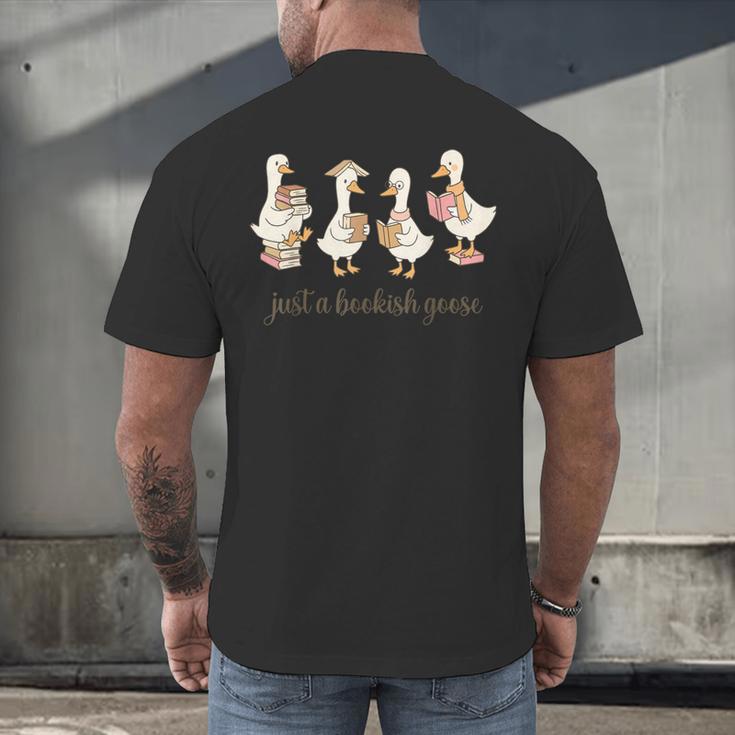 Just A Bookish Goose Goose Book LoverSilly Goose Book Club Men's Back Print T-Shirt Just A Bookish Goose Goose Book LoverSilly Goose Book Club Men's Back Print T-Shirt