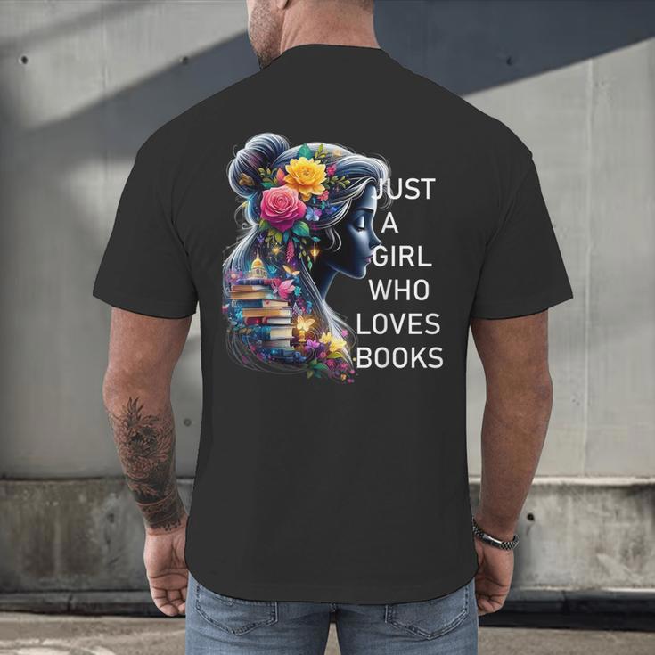 Just a Girl Who Loves Books Men's Back Print T-Shirt