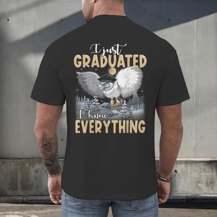 I Just Graduated I Know Everything Graduation Men's Back Print T-Shirt