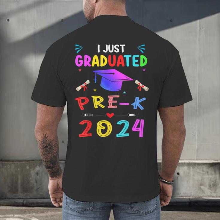 I Just Graduated Pre k Graduation 2024 Pre-Kindergarten Men's Back Print T-Shirt