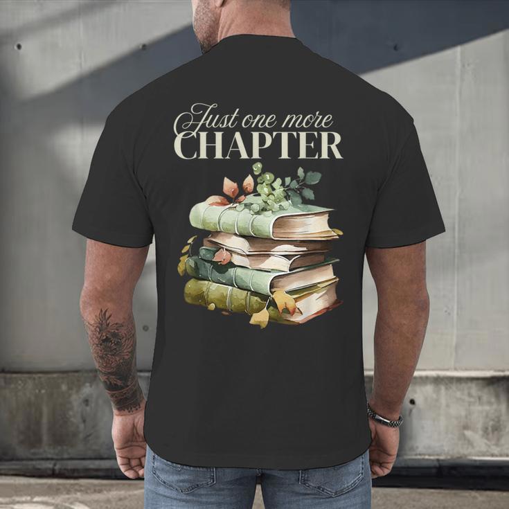 Just One More Chapter Book Lover Men's Back Print T-Shirt