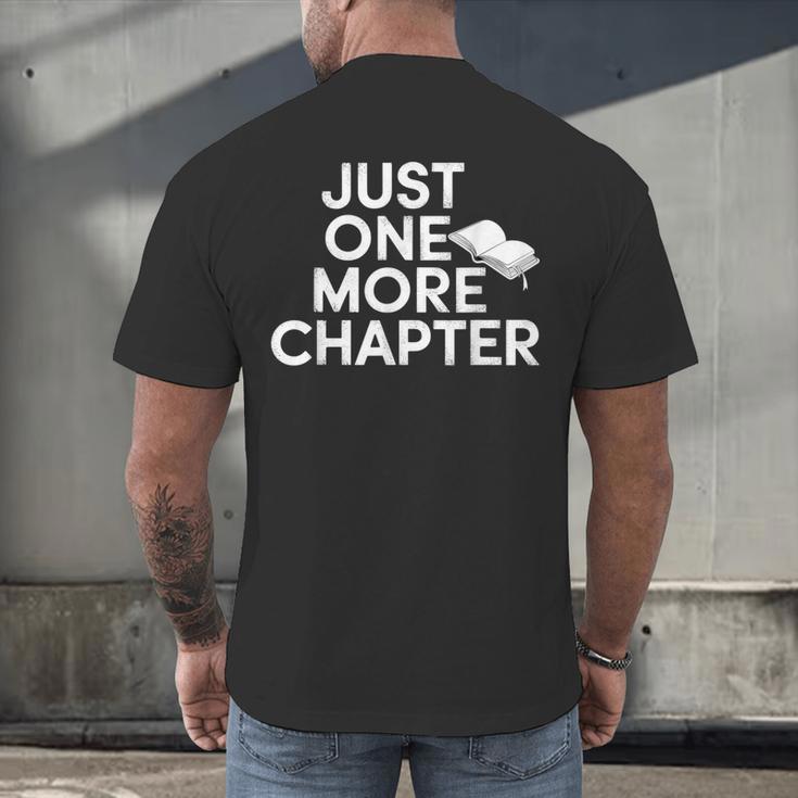 Just One More Chapter Book Lover Quote Men's Back Print T-Shirt