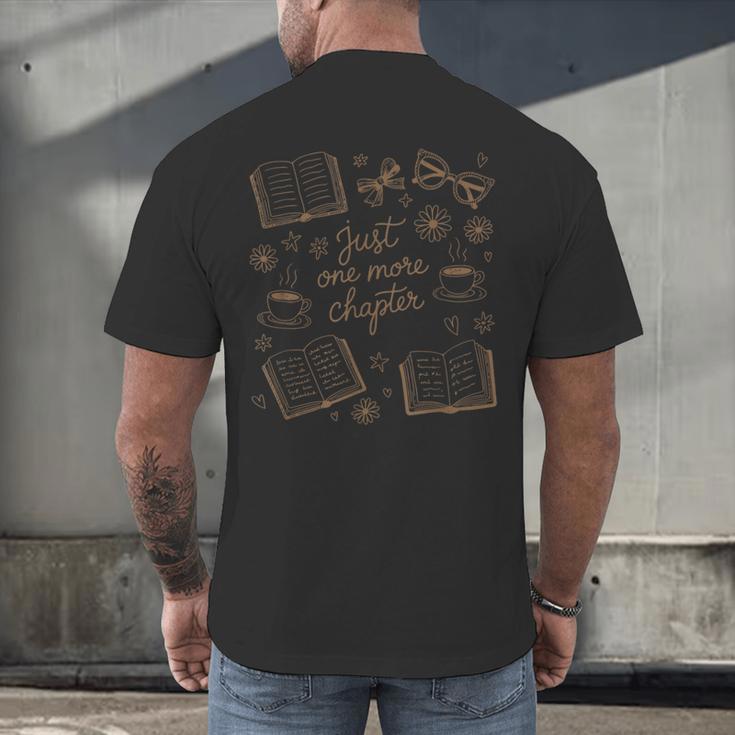 Just One More Chapter Book Lover Reading Men Women Matching Men's Back Print T-Shirt