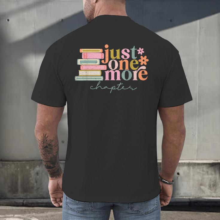 Just One More Chapter Book Lovers Reading Teacher Men's Back Print T-Shirt