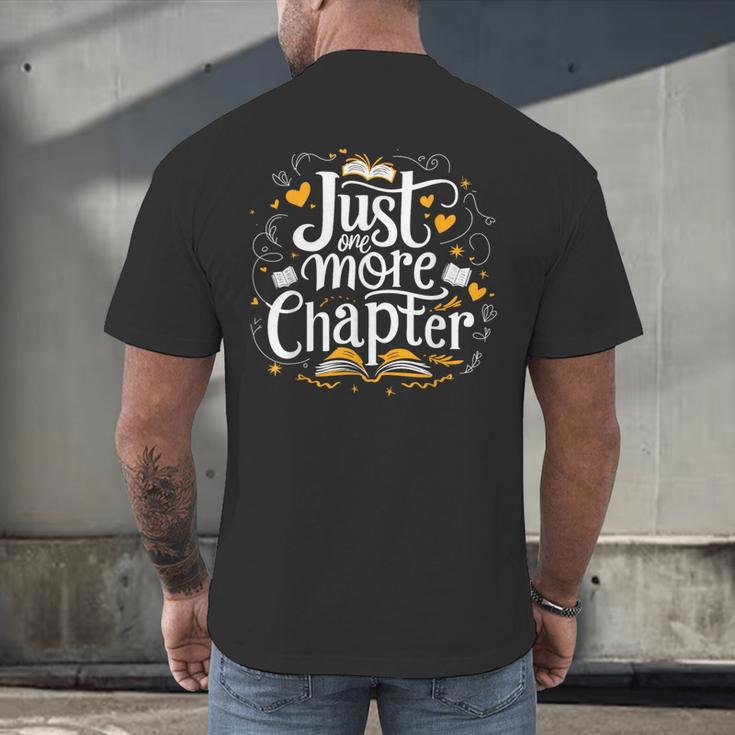 Just One More Chapter Bookish Book Reading Lover Heart Men's Back Print T-Shirt Just One More Chapter Bookish Book Reading Lover Heart Men's Back Print T-Shirt