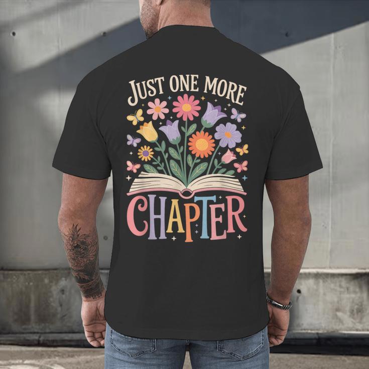 Just One More Chapter Reading Book Lover Men's Back Print T-Shirt