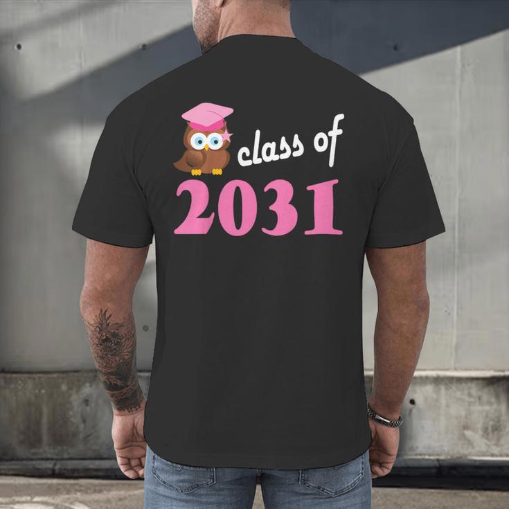 Kids Class Of 2031 Back To School Graduation T-Shirt Men's Back Print T-Shirt