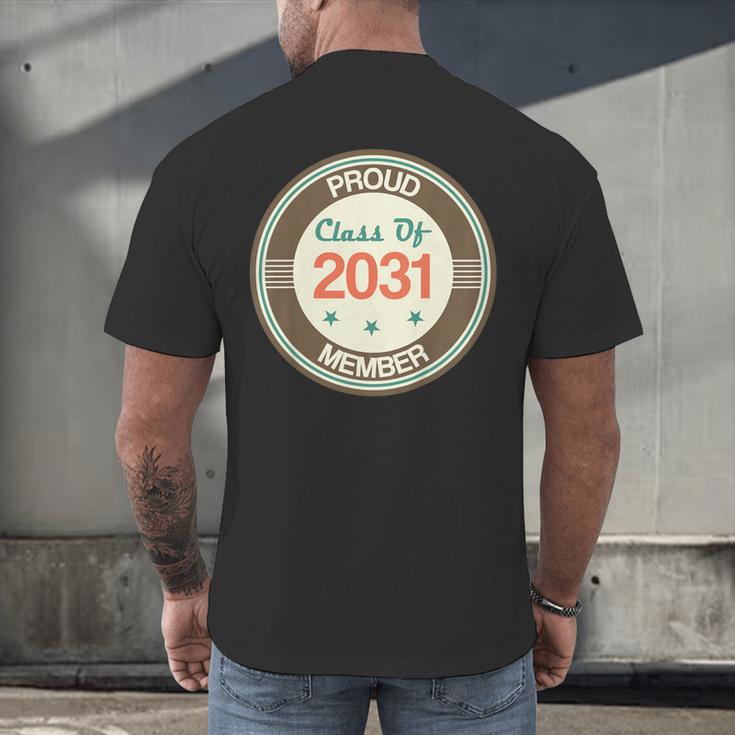 Kids Class Of 2031 Shirt Back To School Future Graduation Men's Back Print T-Shirt