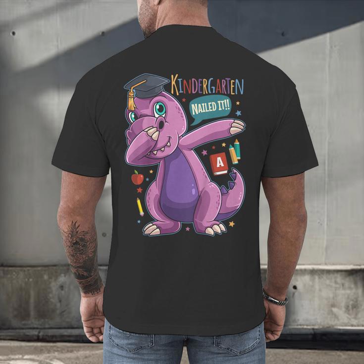 Kids DabbingRex Graduation Kindergarten Class Of 2019 Men's Back Print T-Shirt