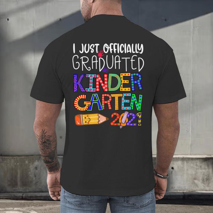 Kids Kindergarten Graduation Class Of 2021 Shirt I Just Graduated Men's Back Print T-Shirt