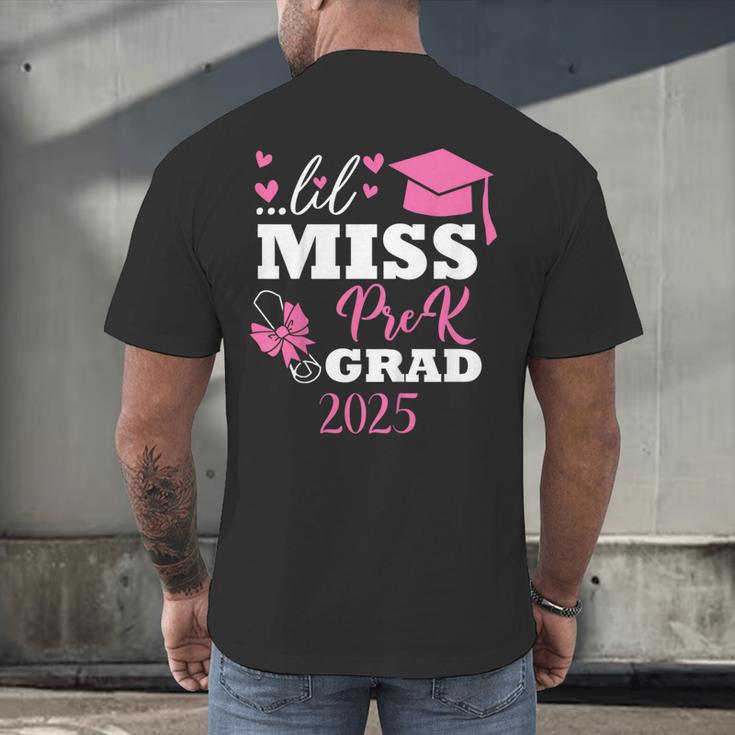 Kids Little Miss Pre-K Grad Preschool Prek Graduation 2025 Men's Back Print T-Shirt