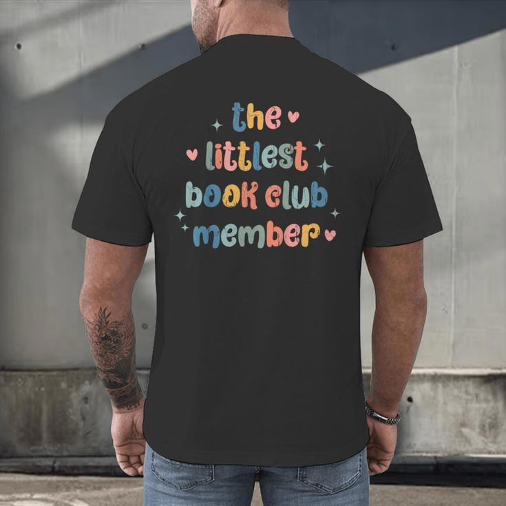 Kids The Littlest Book Club Member Book Lover Club Men's Back Print T-Shirt