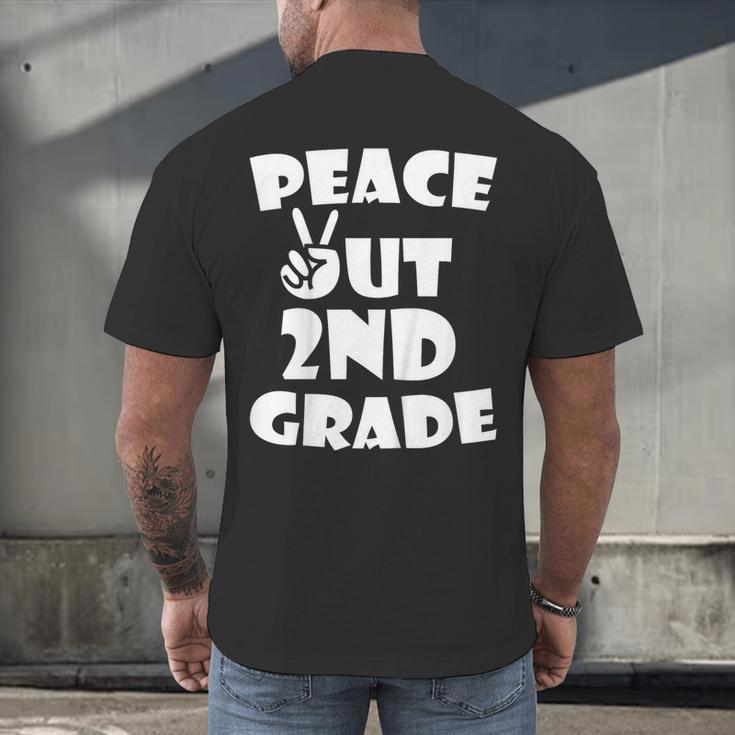 Kids Peace Out 2ND Grade For Graduation Men's Back Print T-Shirt