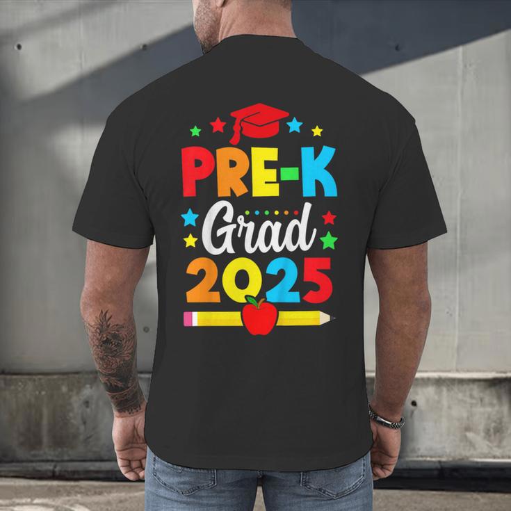 Kids Pre-K Grad 2025 Preschool Graduation 2025 Men's Back Print T-Shirt