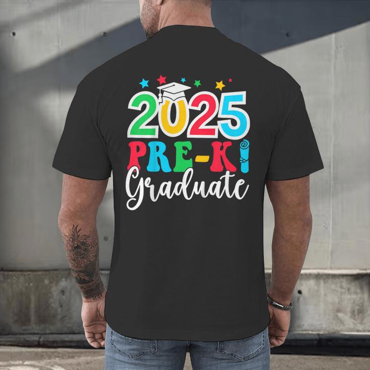 Kids Pre-K Graduate 2025 Preschool Graduation Class Of 2025 Kids Men's Back Print T-Shirt