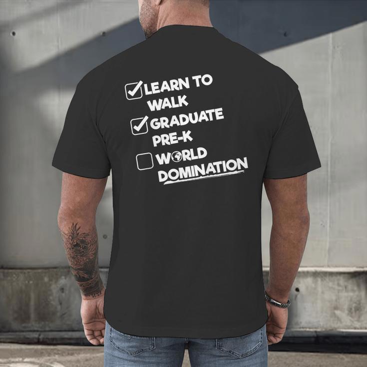 Kids Pre-K Graduation Idea For Boys & Girls Men's Back Print T-Shirt