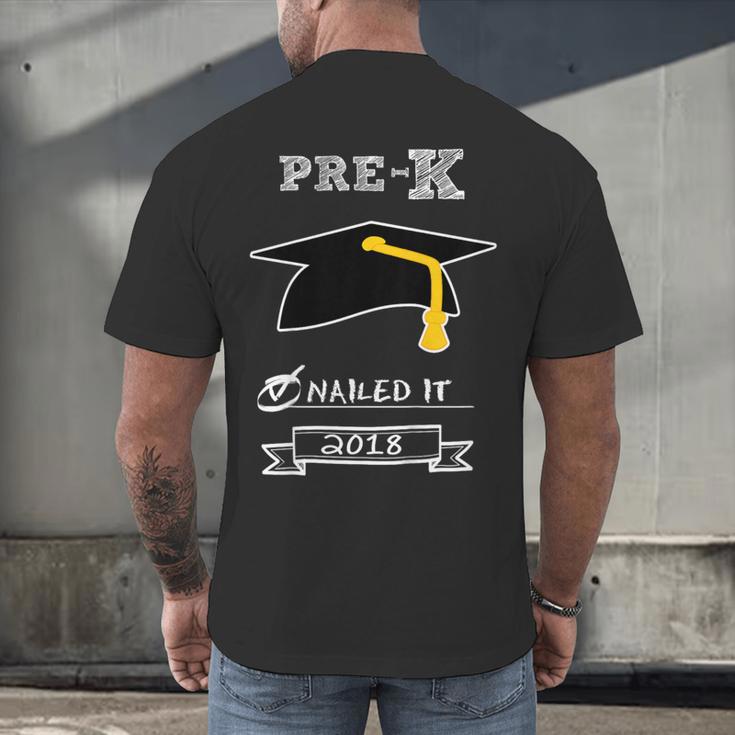 Kids Pre-K School Graduation Nailed It 2018 TShirt Boy Girl Men's Back Print T-Shirt