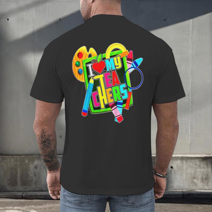 Kids Teens Graduation I Heart My Teachers I Love My Teachers Men's Back Print T-Shirt