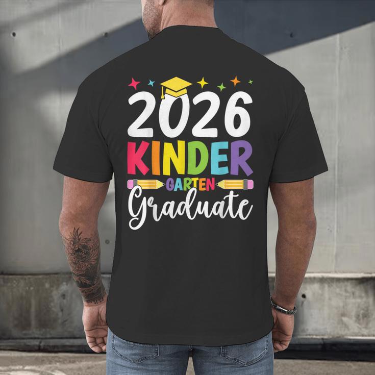 Kindergarten Graduate 2026 Preschool Graduation Kid Boy Girl Men's Back Print T-Shirt
