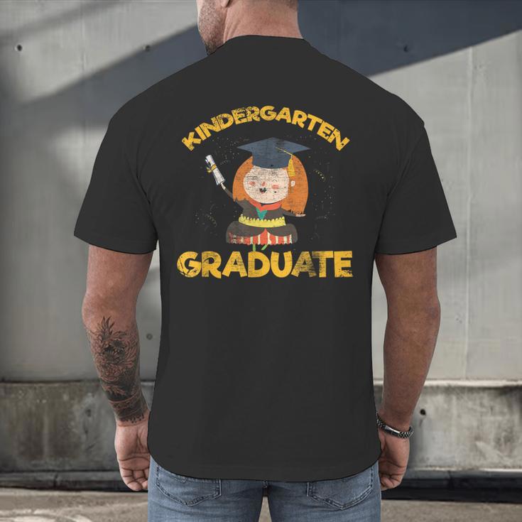 Kindergarten Graduate Graduation Shirt Men's Back Print T-Shirt