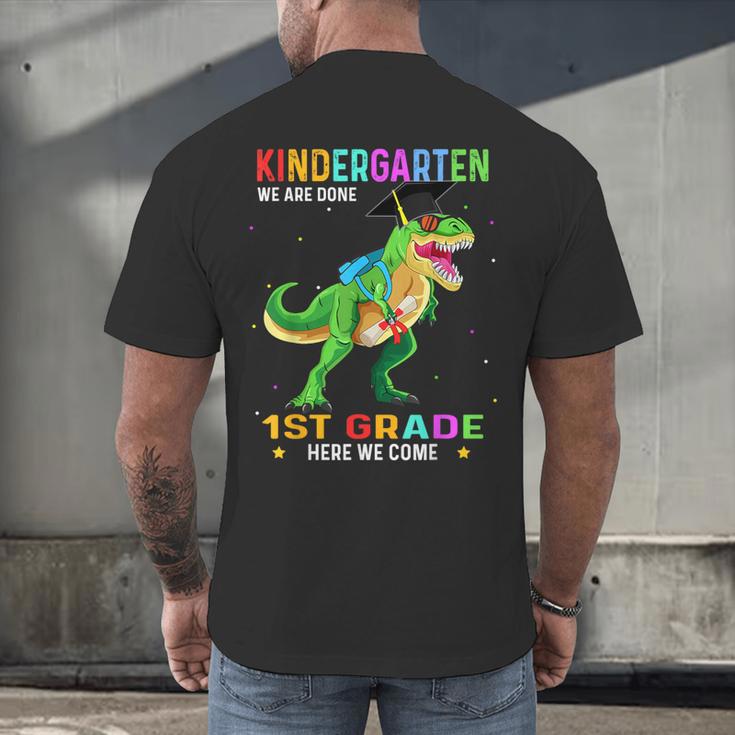 Kindergarten Graduation 1st Here We Come Class 2023 Dinosaur Men's Back Print T-Shirt