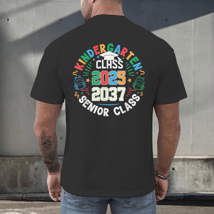 Kindergarten Graduation Class Of 2025 Senior 2037 Class Men's Back Print T-Shirt