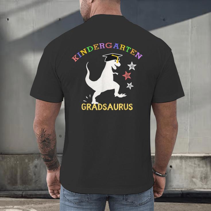 Kindergarten Graduation Shirt 2019 Dinosaur Graduate Party Men's Back Print T-Shirt