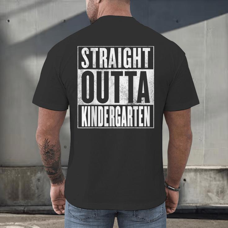 Kindergarten Graduation- Straight Outta Kindergarten Men's Back Print T-Shirt