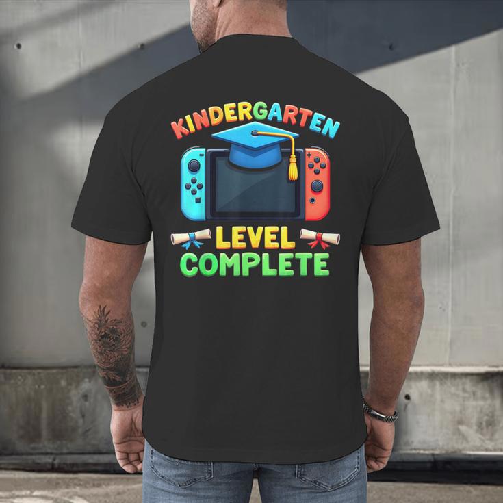 Kindergarten Level Complete Graduation Class 2025 Gamer Boys Men's Back Print T-Shirt