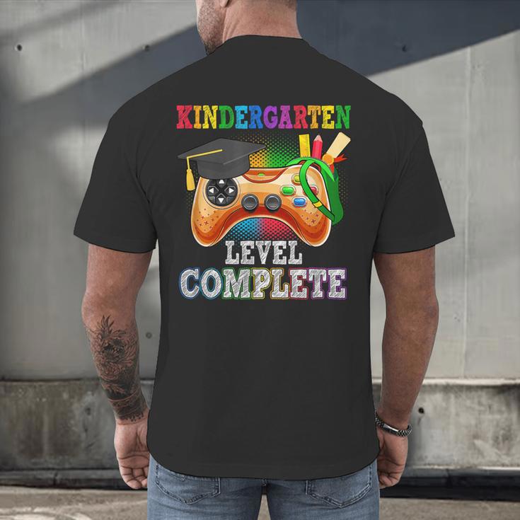 Kindergarten Level Complete Last Day Of School Graduation Men's Back Print T-Shirt