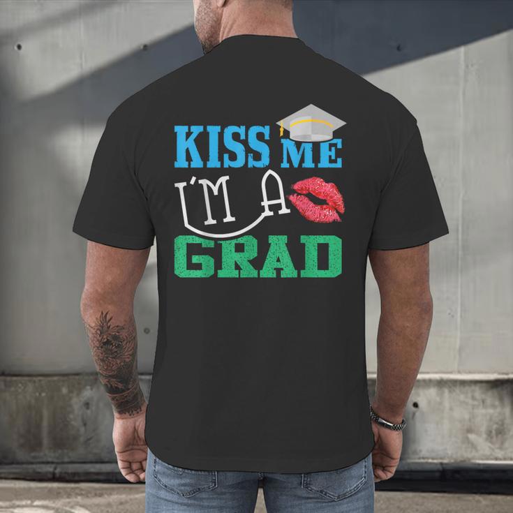 Kiss Me I'm A Grad 2018 Senior Graduation Men's Back Print T-Shirt