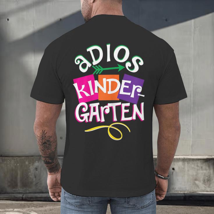 Last Day Of School Adios Kindergarten Graduation Kids Girls Men's Back Print T-Shirt